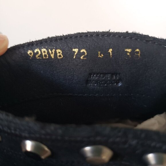 NWT Geox Ghoula Suede Fringe Studded Mid-Calf Chunky Lug Sole Winter Boots 38 - Picture 7 of 13